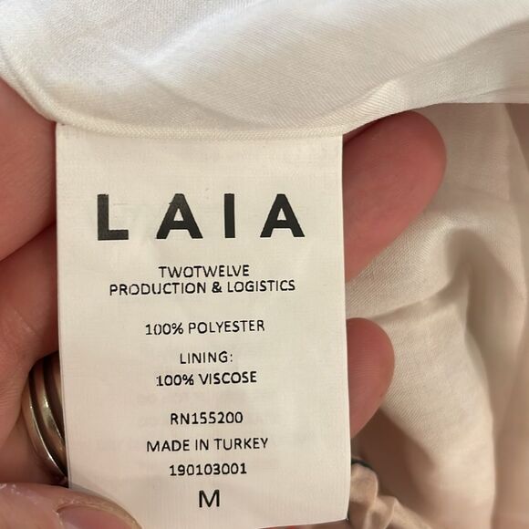 Laia Anthropologie Floral Tiered Asymmetrical Lined Midi Skirt Size Medium - Picture 8 of 9